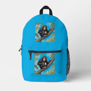 Cute Chimpanzee Printed Backpack