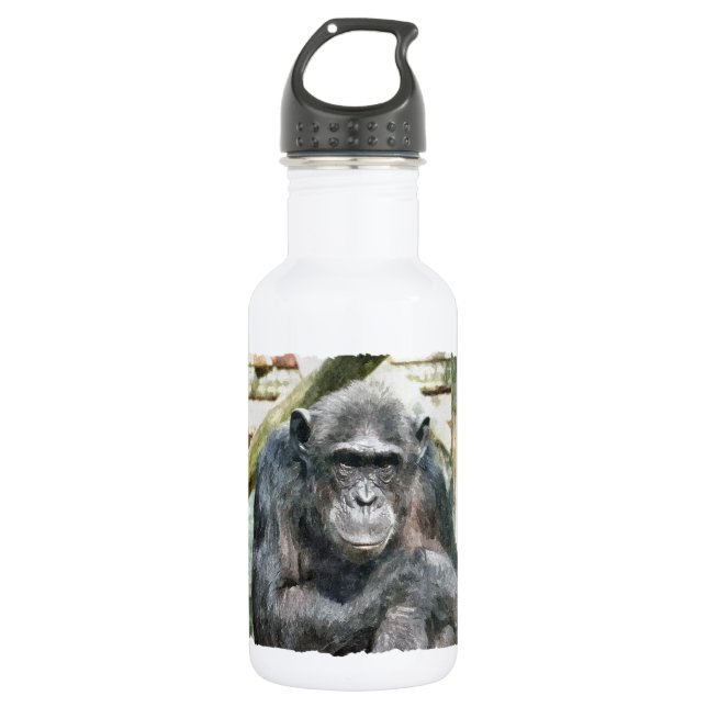 CUTE CHIMPANZEES 532 ML WATER BOTTLE (Front)