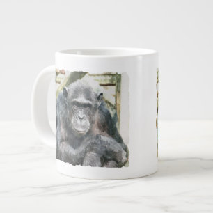 CUTE CHIMPANZEES LARGE COFFEE MUG