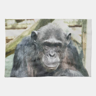 CUTE CHIMPANZEES TEA TOWEL