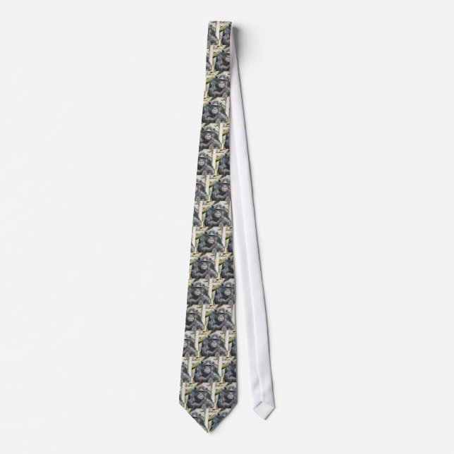 CUTE CHIMPANZEES TIE (Front)