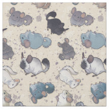 Cute Chinchilla Scatter Cute Animals On Cream