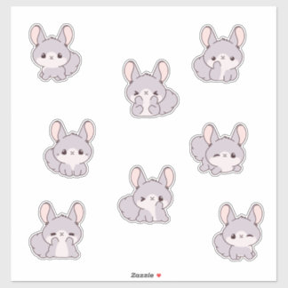 Cute Chinchilla Sticker Sheet