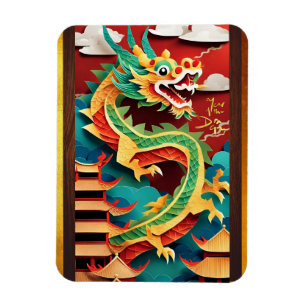 Cute Chinese Dragon Year Birthday Origami FPM Magnet