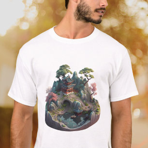 Cute Chinese Fantasy 3D Landscape T-shirt
