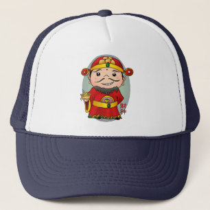 Cute Chinese God Of Wealth Trucker Hat