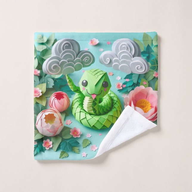 Cute Chinese New Year Snake 2025 WC2 Wash Cloth (Wash Cloth)