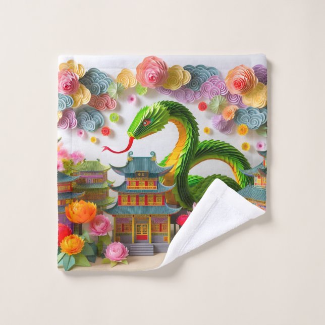 Cute Chinese New Year Snake 2025 WC7 Wash Cloth (Wash Cloth)