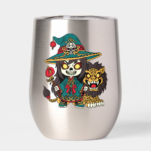 Cute Chinese New Years Witch and Lion