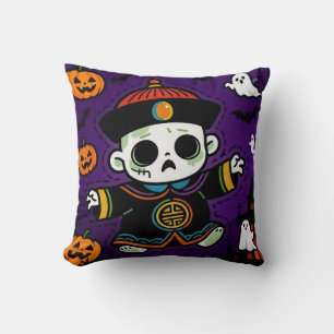 Cute Chinese Zombie Halloween Cushion