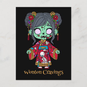 Cute Chinese Zombie Postcard