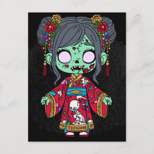 Cute Chinese Zombie Postcard