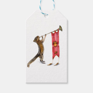 Cute Chipmunk Announcer Gift Tags