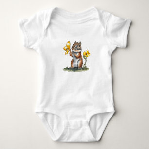 Cute Chipmunk Baby Bodysuit