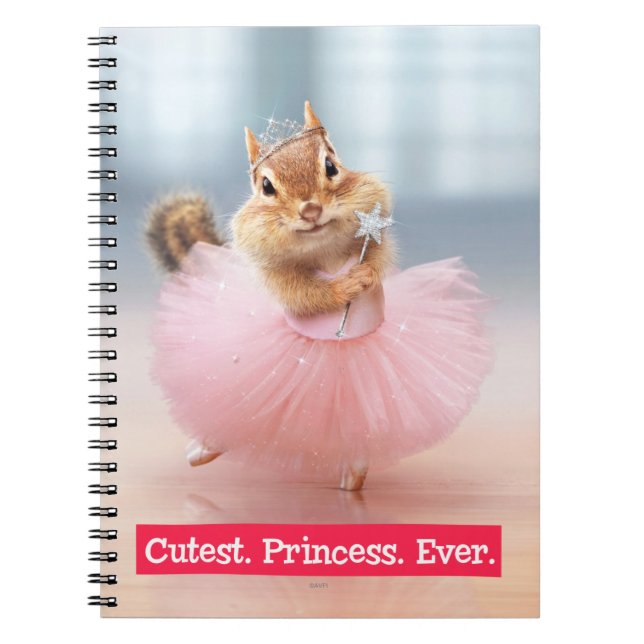 Cute Chipmunk Ballerina in tutu at Dance Studio Notebook (Front)