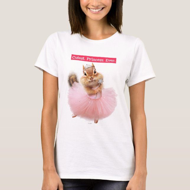 Cute Chipmunk Ballerina in tutu at Dance Studio T-Shirt (Front)