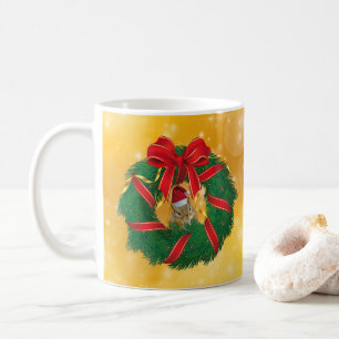 Cute Chipmunk Christmas Wreath Coffee Mug