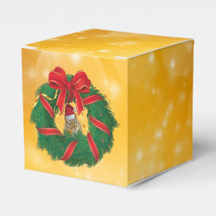 Cute Chipmunk Christmas Wreath Favour Box