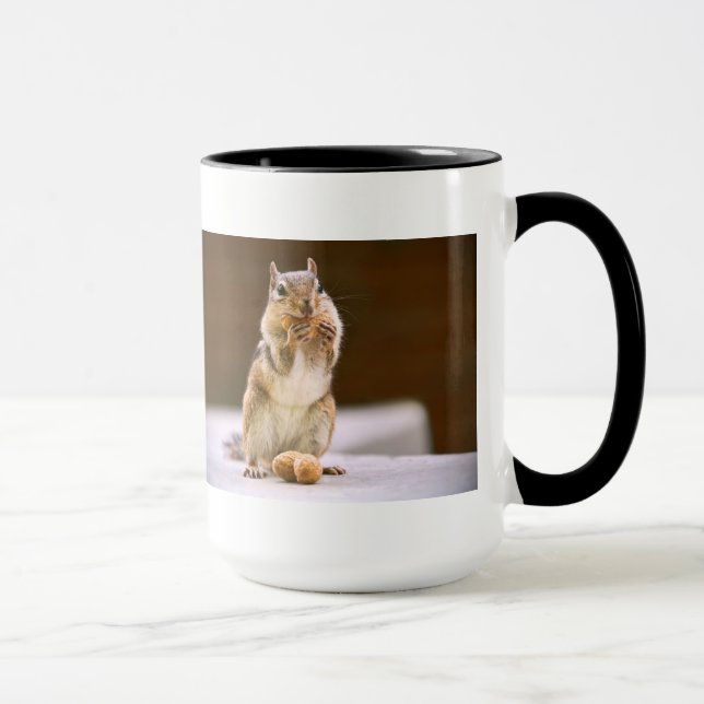 Cute Chipmunk Eating a Peanut Mug (Right)
