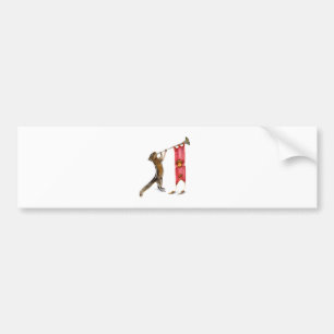 Cute Chipmunk Herald Bumper Sticker