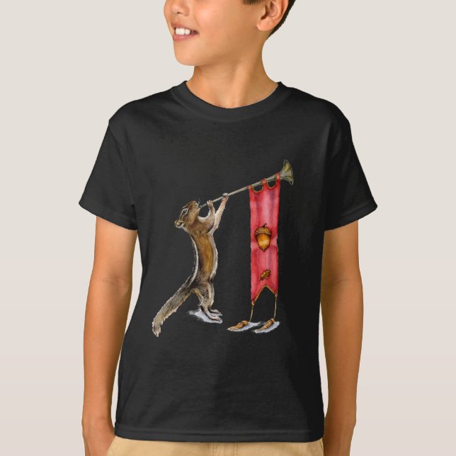 Cute Chipmunk Herald T-Shirt (Front)