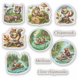 Cute Chipmunk lovers Woodland