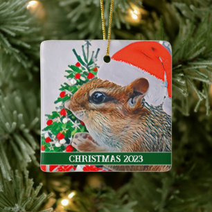 Cute Chipmunk Ornament