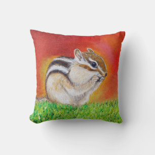 Cute Chipmunk Painting Cushion