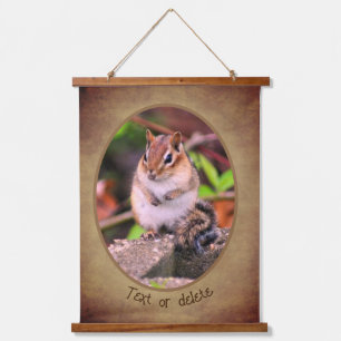 Cute Chipmunk Wildlife Personalised Hanging Tapestry