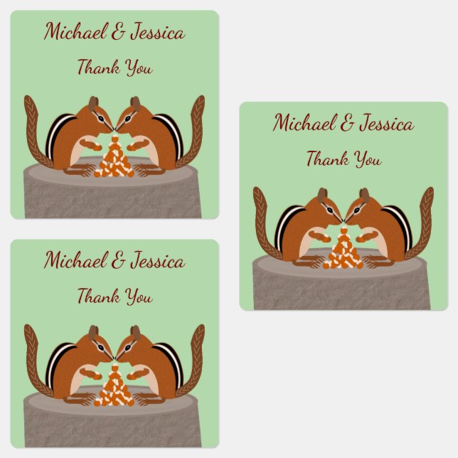 Cute Chipmunks Fall Wedding Custom (Group)