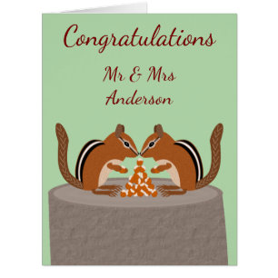 Cute Chipmunks Fall Wedding Custom