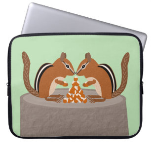 Cute Chipmunks Fall Wedding Laptop Sleeve