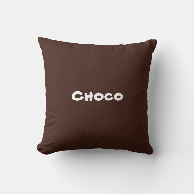 cute choco brown throw pillow (Front)