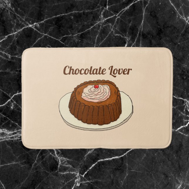 Cute Chocoholic Chocolate Lover  Bath Mat (Creator Uploaded)