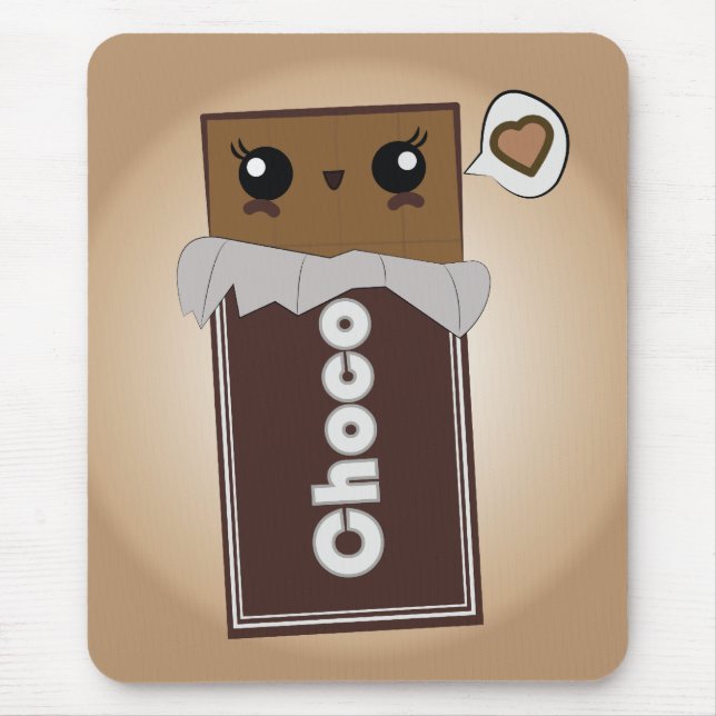 Cute Chocolate Bar Mouse Pad (Front)