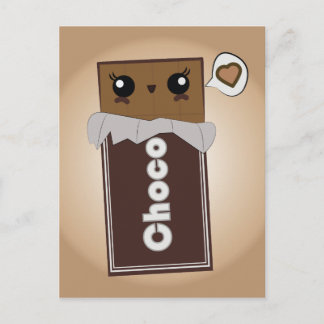 Cute Chocolate Bar Postcard