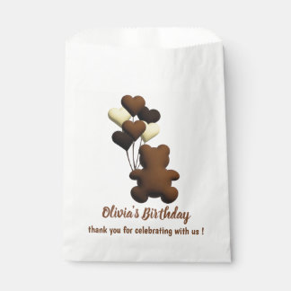 Cute chocolate bear Baby shower favour bag