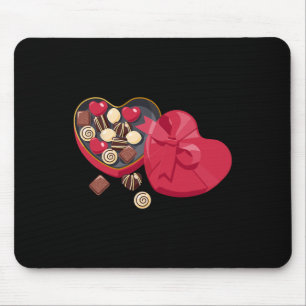 Cute Chocolate Candy Heart Love Valentine Day Wome Mouse Pad