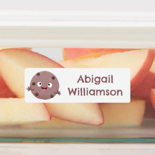 Cute chocolate chip cookie cartoon personalised