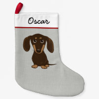 Cute Chocolate Dachshund Cartoon Dog Personalised