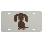 Cute Chocolate Dachshund | Cartoon Wiener Dog