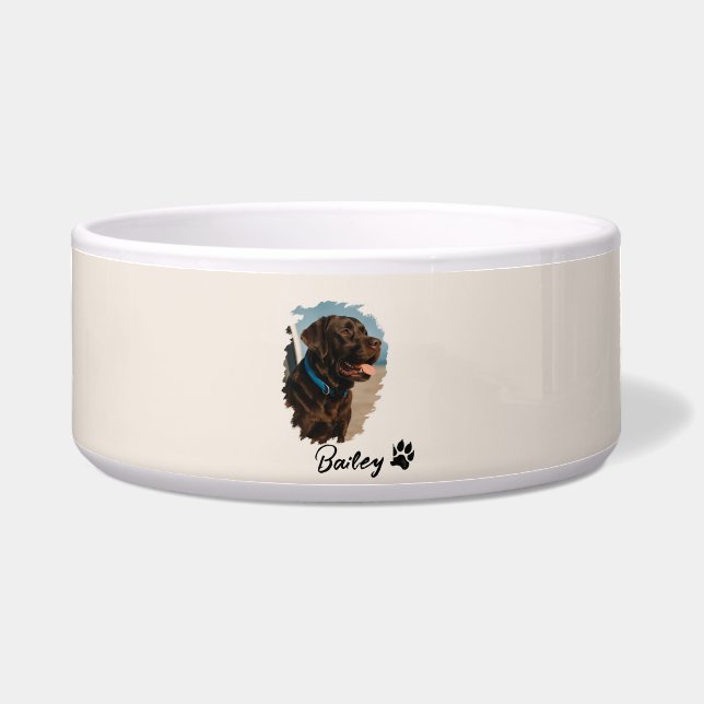 Cute Chocolate Labrador Dog – Bailey | Pet Gift (Front)
