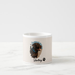 Cute Chocolate Labrador Dog – Bailey Pet Gift Espresso Cup
