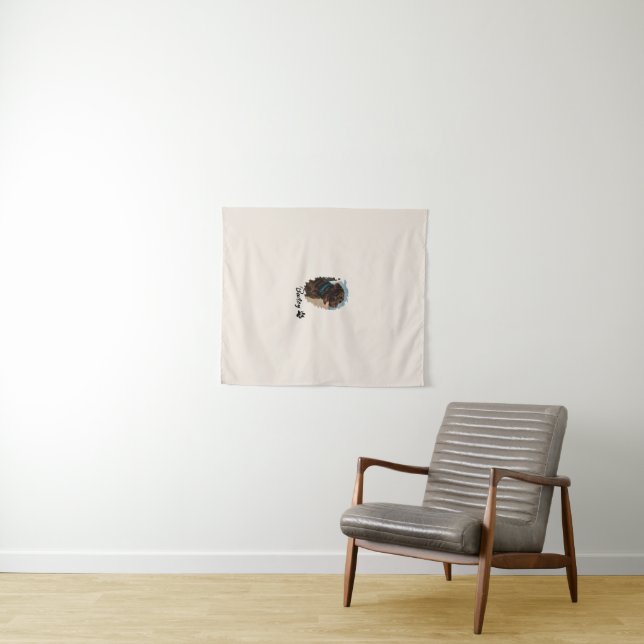 Cute Chocolate Labrador Dog – Bailey | Pet Gift Tapestry (In Situ (Horizontal))