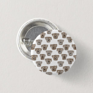 Cute Chocolate Labrador Retriever Dog Button