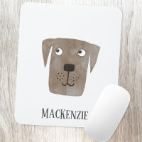Cute Chocolate Labrador Retriever Dog Custom Name