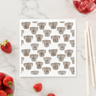 Cute Chocolate Labrador Retriever Dog Pattern Napkin