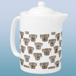 Cute Chocolate Labrador Retriever Dog Watercolor<br><div class="desc">Watercolor pattern of cute Labrador Retriever dogs,  perfect for animal and pet lovers. Original art by Nic Squirrell.</div>