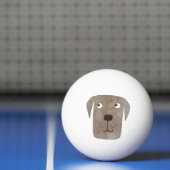 Cute Chocolate Labrador Retriever Dog Watercolor Ping Pong Ball (Net)