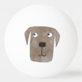 Cute Chocolate Labrador Retriever Dog Watercolor Ping Pong Ball (Back)